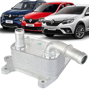 Trocador Calor Radiador Resfriador Oleo Logan Sandero Kwid 1.0 12v 3cc