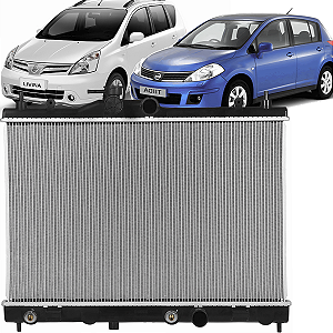 Radiador Agua Livina Tiida 2008 a 2013 Manual