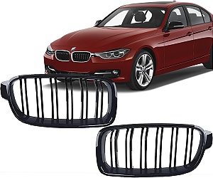 Par Grade Filete Duplo Black Piano Bmw 316i 320i 328i F30 2013 a 2017