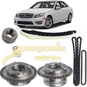 Kit Corrente Distribuição Motor C/ Polias C180 C200 Gla200 A200 Cla200 B200 1.6 Cgi 2013 2014