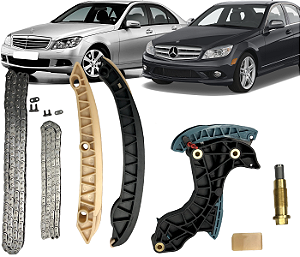 Kit Corrente Distribuição Motor C180 C200 E200 Clk200 Slk200 1.8 Kompressor 2000 á 2010