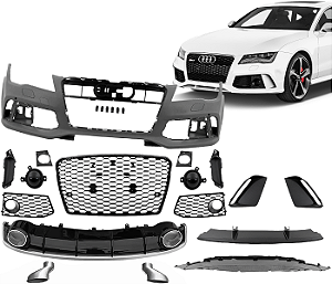 Kit Audi A7 Parachoque Spoiler Transformação para Rs7 2011 a 2014