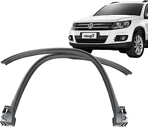 Par Moldura Friso Alargador Aplique Paralama Dianteiro Tiguan 2009 a 2016
