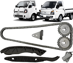 Kit Corrente Comando Distribuição Hr H100 Bongo K2500 2.5 15v 2012 a 2021 - 7pcs