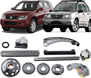 Kit Corrente Comando Distribução Tracker Vitara SX4 2.0 16v 1999/ J20A