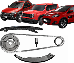Kit Corrente Comando Distribuição Palio Strada Linea Siena Punto Bravo Doblo Etorq 1.6 E 1.8