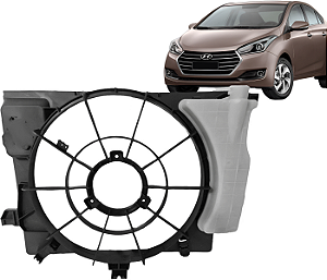 Defletor Da Ventoinha Radiador C/ Reservatorio Veloster Hb20 2013 a 2019