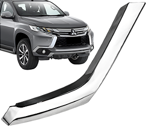 Friso Moldura Aplique Cromado Parachoque Inferior  Direito Pajero Sport 2019 2020