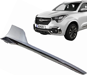 Friso Aplique Moldura Cromada Esquerda Farol Chery Tiggo 5x 2019 a 2020