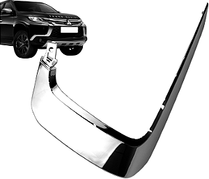 Friso Moldura Aplique Cromado Parachoque Superior Direito Pajero Sport 2019 2020