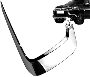 Friso Moldura Aplique Cromado Parachoque Superior Esquerdo Pajero Sport 2019 2020