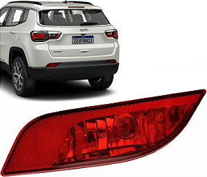 Refletor Lanterna Esquerda Olho Gato Parachoque Traseiro Compass 2017 a 2023