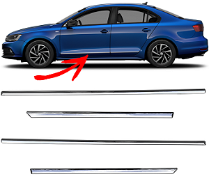 Kit friso Cromado Porta Jetta 2011 a 2017