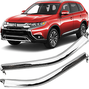 Par Friso Moldura Cromada Superior Canto Outlander 2016 a 2018