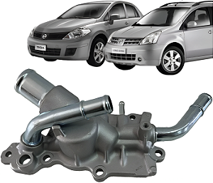 Carcaça Flange Válvula Termostática Livina Tiida 1.8 16v 2007 a 2013 Manual