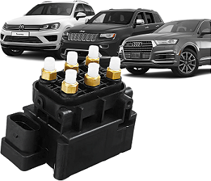 Bloco Válvula Suspensão Ar Audi Q7 Porsche Cayenne Panamera Touareg Grand Cherokee Xc90 S90