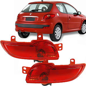 Par Lanterna Refletor Traseiro Peugeot 207 Hatch 2008 a 2014