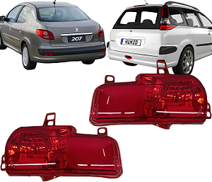 Par Lanterna Refletor Traseiro Peugeot 207 Sedan SW