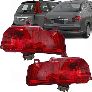 Par Lanterna Refletor Traseiro Peugeot 207 Sedan SW
