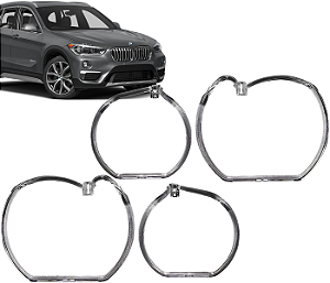 Kit Acrílico Drl Angel Eyes Farol Bmw X1 F48 2016 a 2019