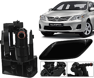 Kit Tampa e Bomba Esguicho Farol Esquerdo Corolla 2012 a 2014