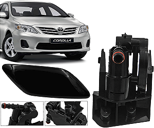 Kit Tampa e Bomba Esguicho Farol Direito Corolla Seg 2009 2010 2011