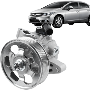Bomba Direção Hidráulica New Civic 1.8 2007 á 2011 Com Polia
