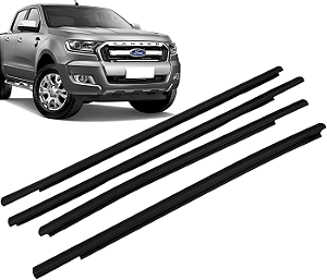 Kit Jogo Pestana Porta Externa Preto Ford Ranger 2013 a 2022 Cab Dupla