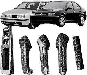 Kit Puxador Interno Porta Fibra Carbono Golf Bora 1999 a 2013