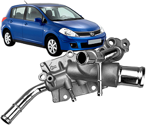 Carcaça Flange Válvula Termostática Nissan Tiida 1.8 16v Automatico 2007 a 2013