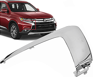 Friso Moldura Cromada Direita Superior Parachoque Outlander 2016 a 2021