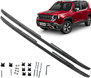 Par Rack Longarina Teto Jeep Renegade 2016 a 2024 Modelo Compatível ao Original
