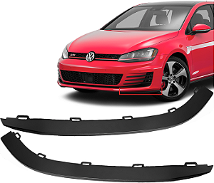 Par Spoiler Moldura Inferior Parachoque Dianteiro Golf Gti Mk7 2014 a 2017