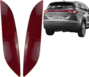 Par Refletor Olho Gato Parachoque Traseiro Haval H6 2023 a 2025