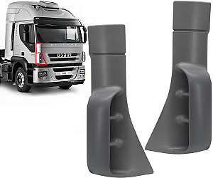 Par Defletor Acabamento Moldura Coluna Grade Iveco Stralis 2007 a 2018