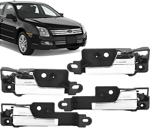 Kit Conjunto 4 Maçaneta Interna Puxador Porta Fusion 2006 a 2012