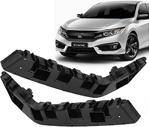 Par Guia Suporte Parachoque Dianteiro Civic 2017 a 2020