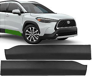 Par Friso Moldura Aplique Porta Dianteira Corolla Cross 2021 a 2024