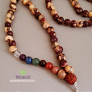 Japamala com semente de açaí natural  - Chakras