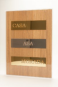 Quadro Decorativo Espelhado - Casa Asa Morada