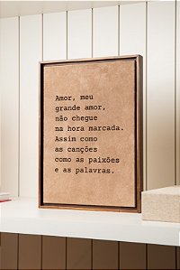 Quadro Em Camurça - Amor, Meu Grande Amor...