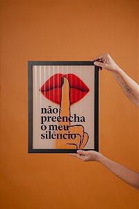Quadro Off - Não Preencha Meu Silêncio