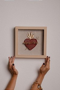 Quadro Em Madeira - Imaculado Coração de Maria