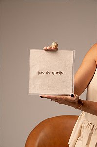 Quadro em Acrílico com Camurça - Pão de Queijo
