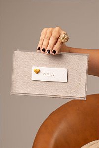 Quadro Acrílico com Linho - Amor