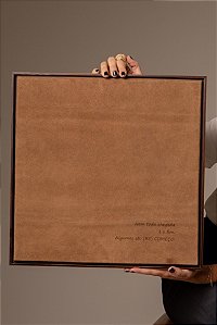 Quadro em Camurça Bege Maior - Nem toda chegada é o fim. Algumas são (Re) Começo