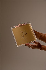 Quadro em Acrílico Dourado - Sagitário