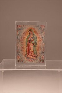 Quadro em Acrílico Nossa Senhora de Guadalupe em Aquarela
