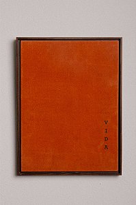Quadro Em Camurça Laranja - VIDA