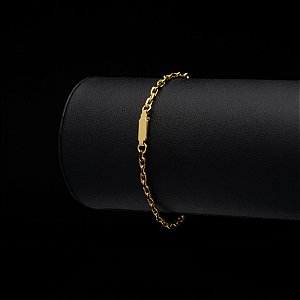 Pulseira Cadeado (2 mm) - Fecho Gaveta - 21 cm